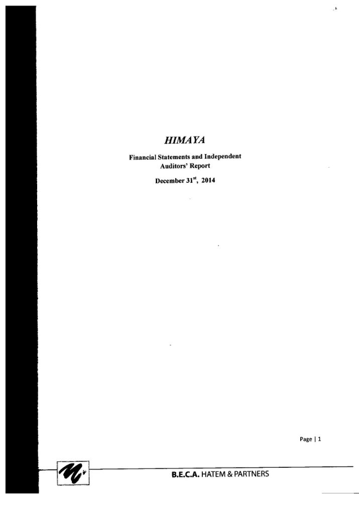 Financial Report 2014 — cover
