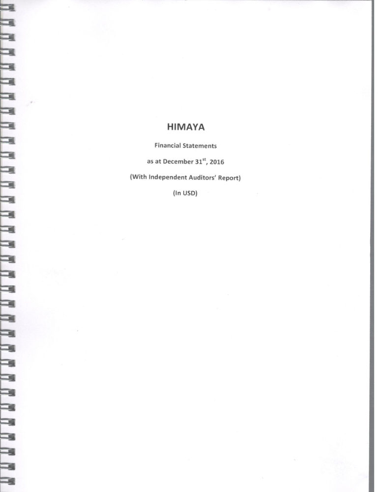 Financial Report 2016 — cover