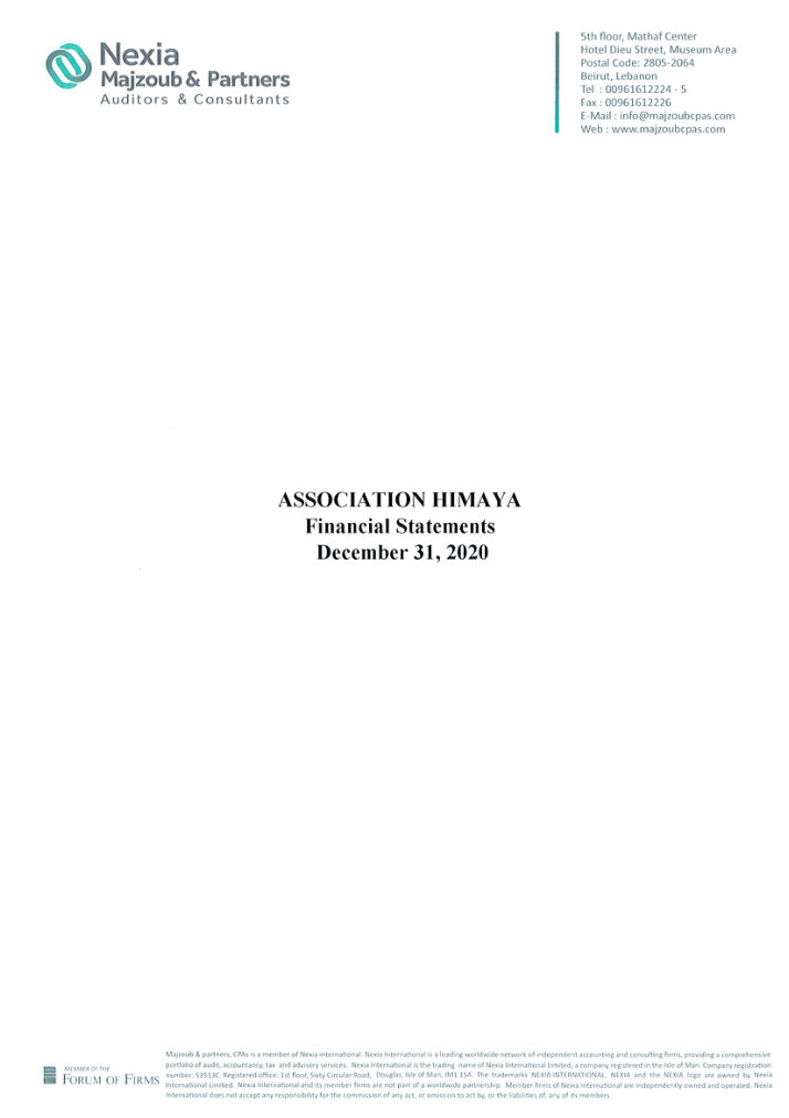 Financial Report 2020 — cover