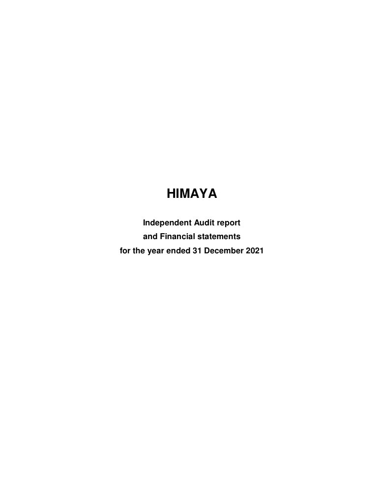 Financial Report 2021 — cover